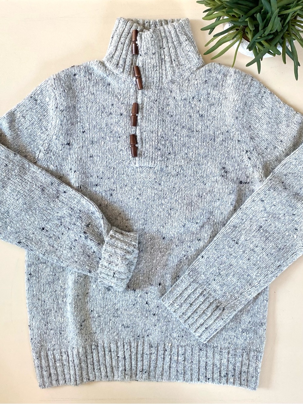 BANANA REPUBLIC - Toggle Turtleneck Ribbed Sweater